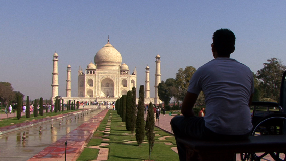 #4 - Jason DaSilva at the Taj Mahal. From WHEN I WALK, a Long Shot Factory Release 2013